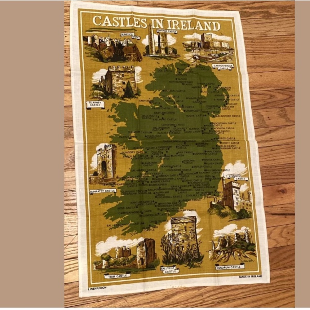 VINTAGE IRISH LINEN TEA TOWELS